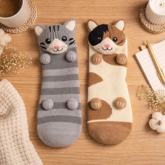 HUGGY Kuschelsocken – mit Katzen & Hunden – Einheitsgröße – Unisex