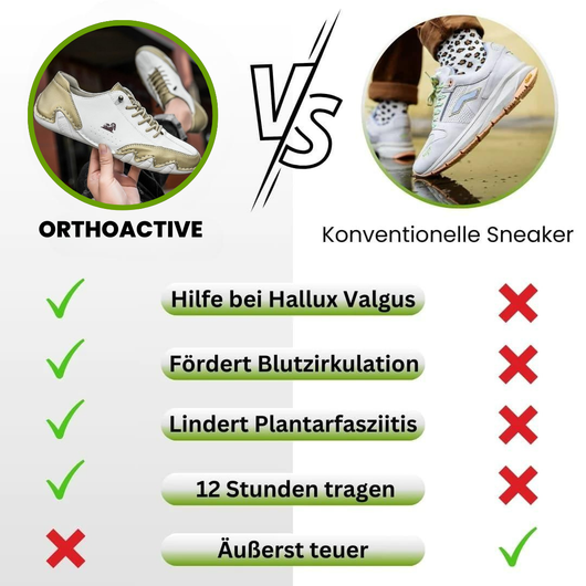 OrthoActive - ergonomische, schmerzlindernde & wasserdichte Leder-Barfußschuhe